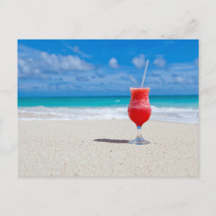 Beach Holiday, cocktail on the beach postcard