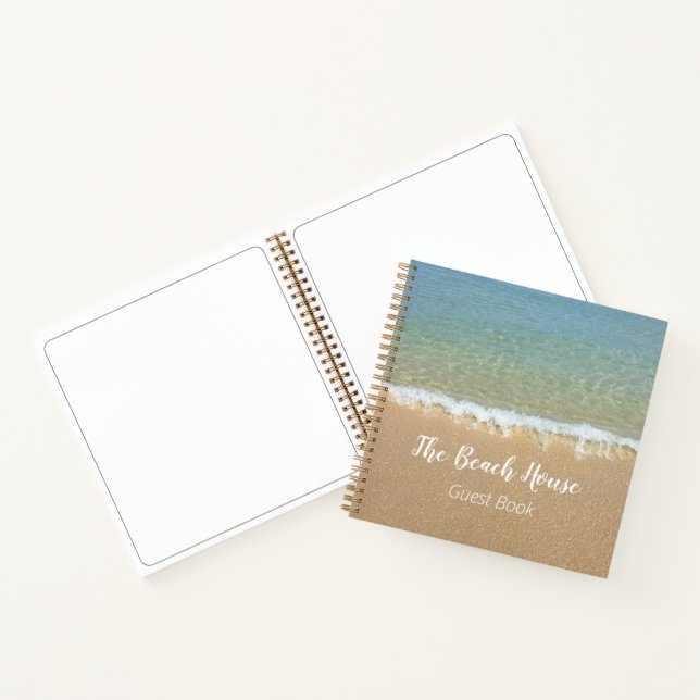 Beach holiday let and vacation rental guest book (Inside)
