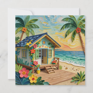 Beach Home Oceanic Blank Card