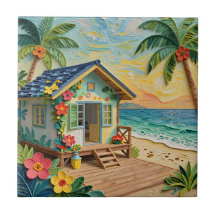 Beach Home Oceanic Coastal Art Ceramic Tile