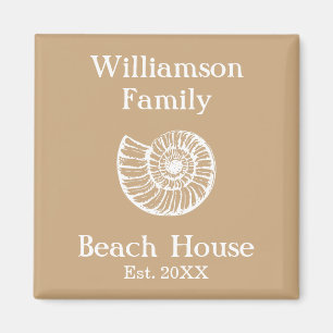 Beach Home Personalized Magnet