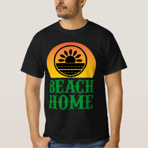 Beach Home Sunset Coastal Design T-Shirt