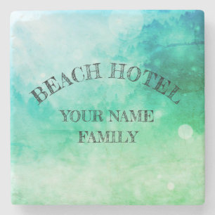 Beach Hotel Decor Stone Coaster