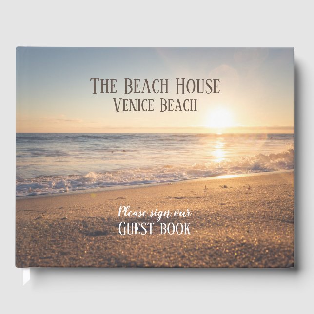 Beach Hotel Vacation House Welcome Guest Book (Front)