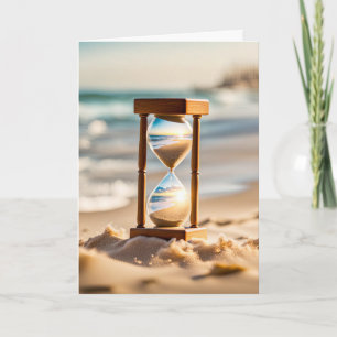 Beach Hourglass Birthday Card