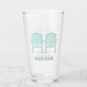 Beach House Adirondack Chairs Aqua ID623 Glass