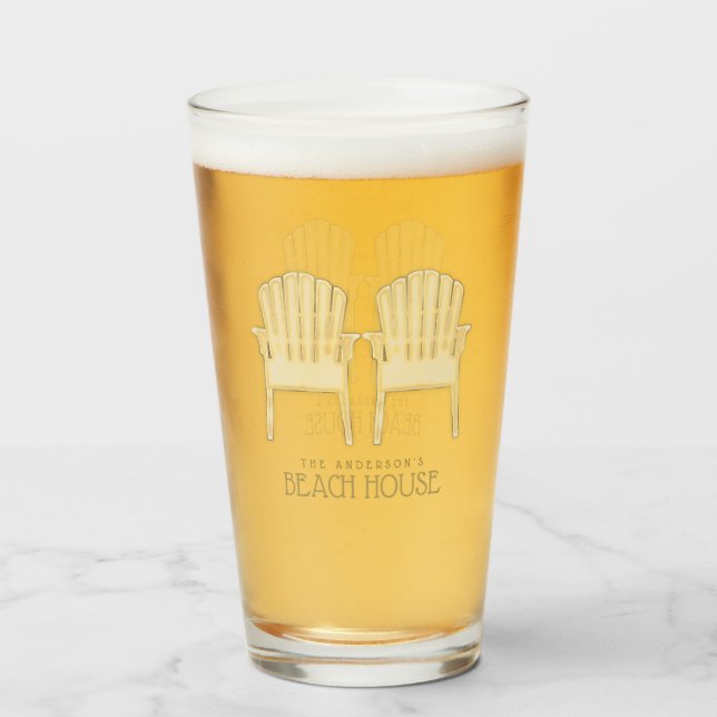 Beach House Adirondack Chairs Gold ID623 Glass (Front Filled)