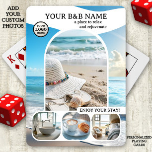 Beach House B&B Photo Collage  Playing Cards