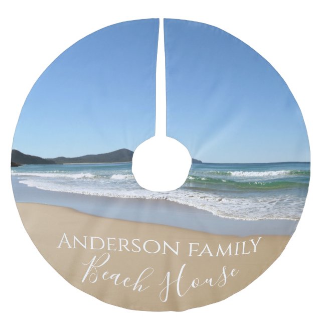 Beach House Brushed Polyester Tree Skirt (Front)