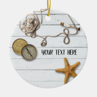 Beach house Ceramic Ornament