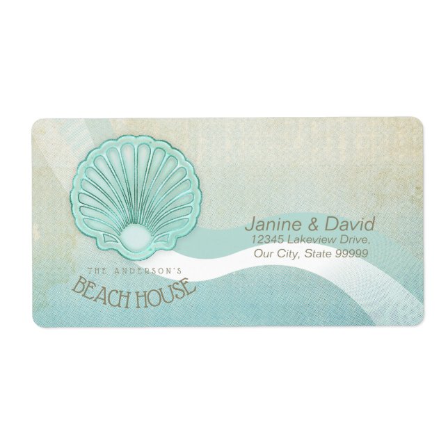 Beach House Clam Shell Aqua Blue ID623 (Front)