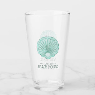 Beach House Clam Shell Aqua Blue ID623 Glass