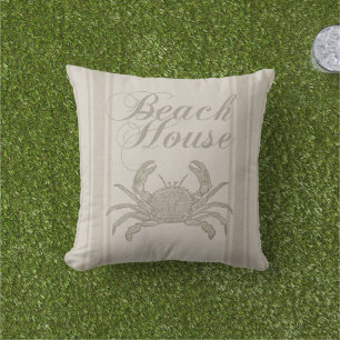 Beach House Crab Seashore Cushion