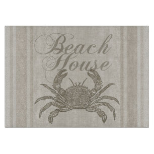 Beach House Crab Seashore Cutting Board