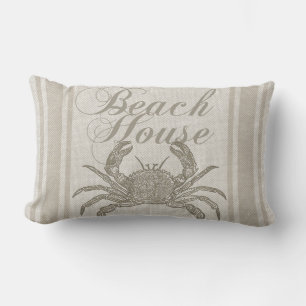 Beach House Crab Seashore Lumbar Cushion