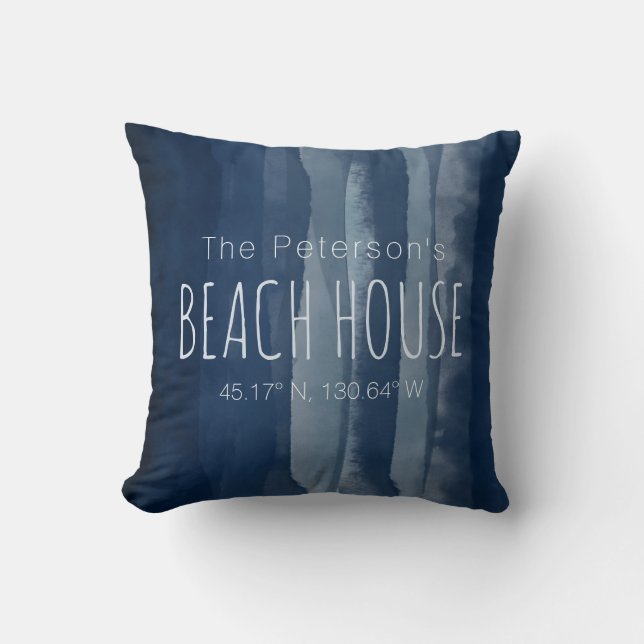 Beach House Custom Coordinates Navy Cushion (Front)