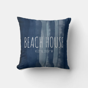 Beach House Custom Coordinates Navy Cushion