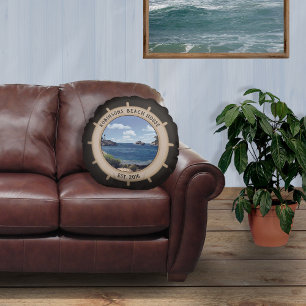 Beach House (customisable)  Round Cushion