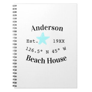 Beach house Date year custom coordinates add est. Notebook