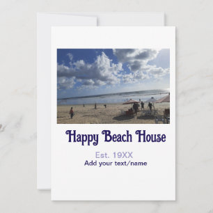 Beach house est. Add year photo latitude longitude Invitation