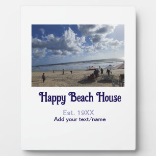 Beach house est. Add year photo latitude longitude Plaque