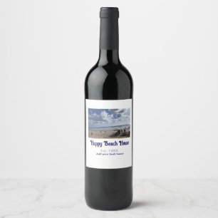 Beach house est. Add year photo latitude longitude Wine Label