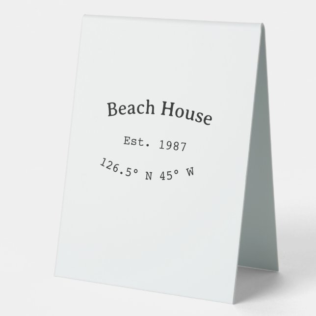Beach house ets. Date year custom coordinates add (Front)