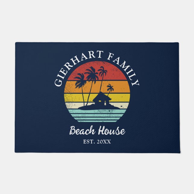 Beach House Family Reunion Seaside Matching Decor Doormat (Front)
