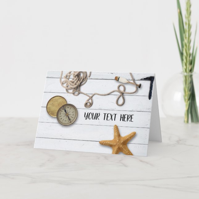 Beach house Folded Greeting Card (Front)