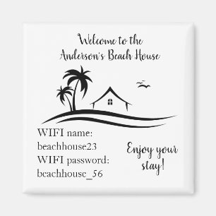 Beach House Magnet Vacation Rental Wifi Password