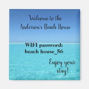 Beach House Magnet Vacation Rental Wifi Password