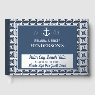 Beach House Nautical Key Vacation Rental Silver Guest Book