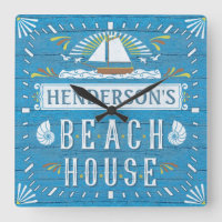 Beach House Nautical Sailboat Shells Custom Name 2