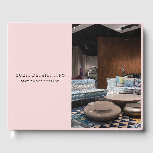 Beach House Neutral Vacation Guest Comments Book