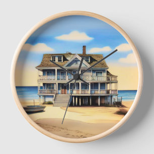 Beach House on the Sand Clock