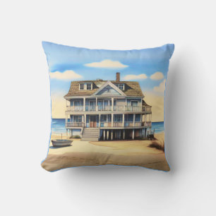 Beach House on the Sand Cushion