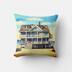 Beach House on the Sand Cushion