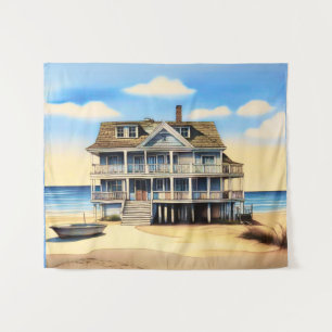 Beach House on the Sand Tapestry