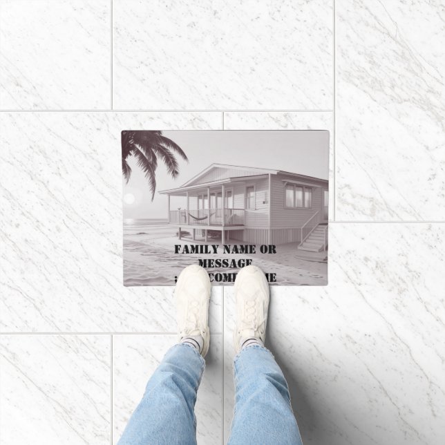 Beach house outside inside front doormat rug (Indoor)