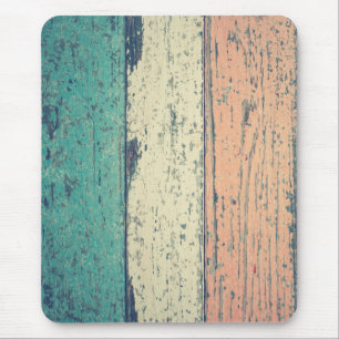 Beach house painted wood oceanside striped mouse pad