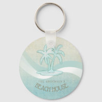 Beach House Palm Trees Aqua ID623