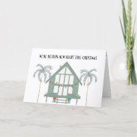 Beach House Palm Trees New Home for Christmas