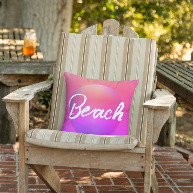 Beach House Pink Ombre Cushion (Chair)