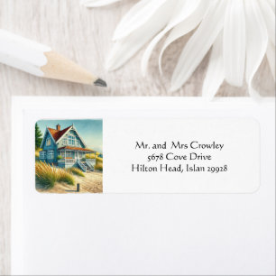 Beach House Return Address  Label