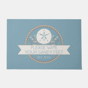 Beach House Sand Dollar Custom Door Mat