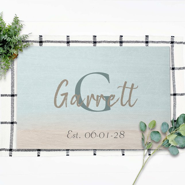 Beach House Sand Pastel Pretty Blue Doormat (Creator Uploaded)