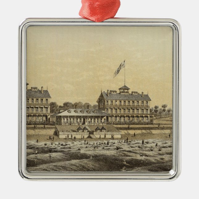 Beach House, Sea Girt, Monmouth Co, NJ Metal Ornament (Front)