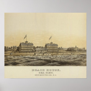 Beach House, Sea Girt, Monmouth Co, NJ Poster