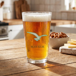 Beach House Seagull Aqua Blue ID623 Glass