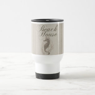 Beach House Seahorse Seashore Travel Mug